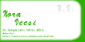 nora vecsi business card