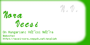 nora vecsi business card